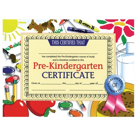Pre-Kindergarten Certificate - Dog | Anderson's