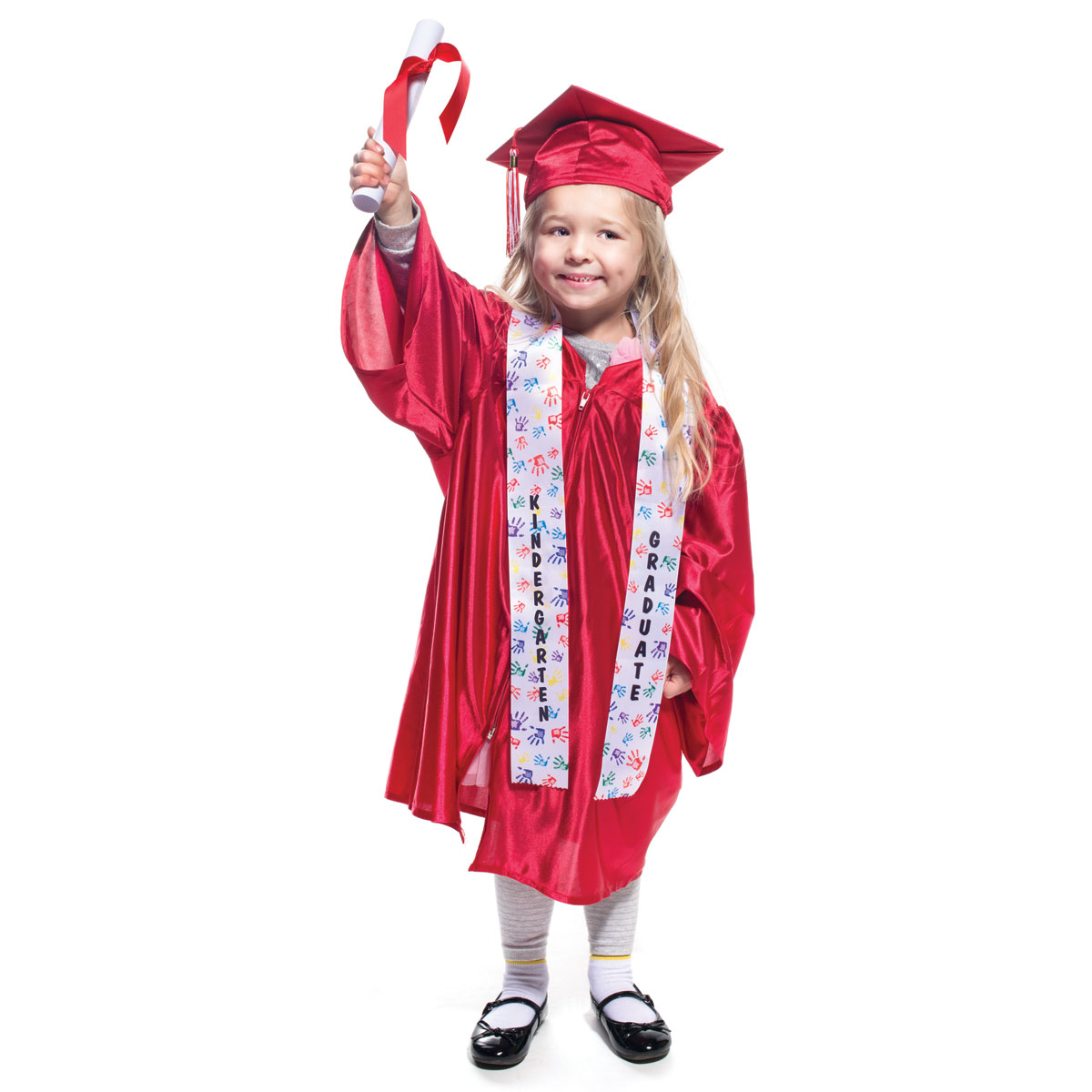 Child Preschool Imprinted Red Sash, Red | Graduation Source