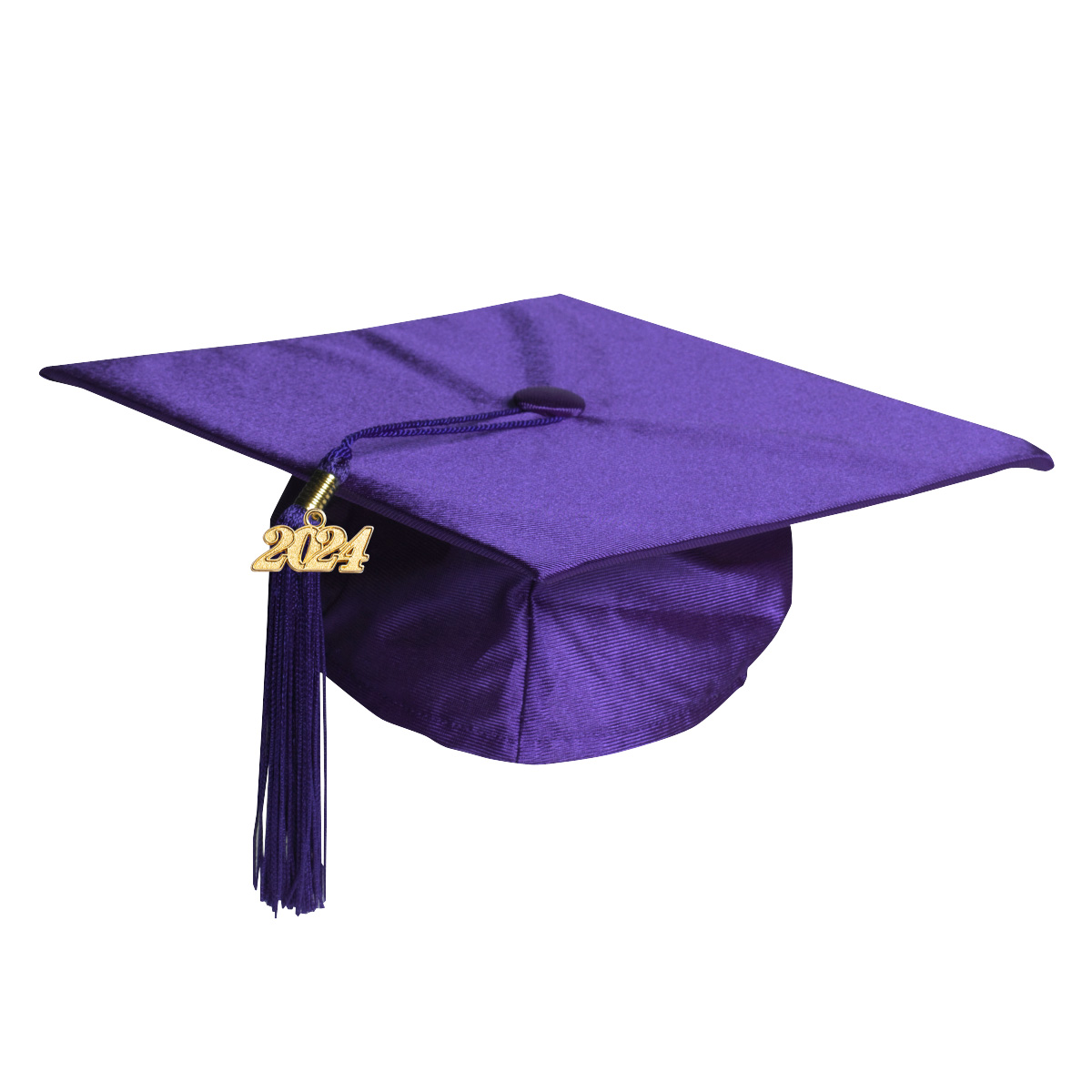 Number 3 Three with Student Cap on Isolated Background in Purple