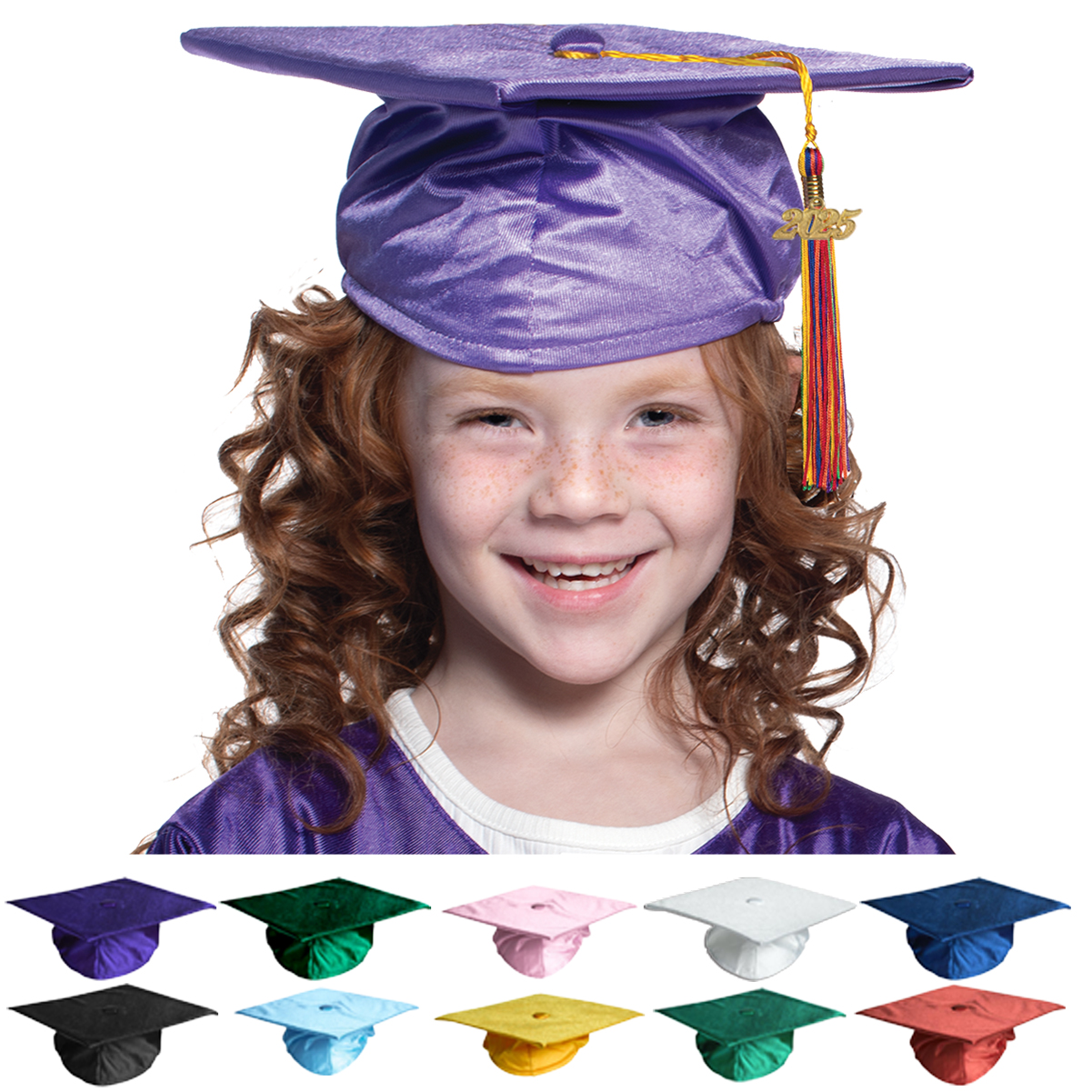 Number 3 Three with Student Cap on Isolated Background in Purple