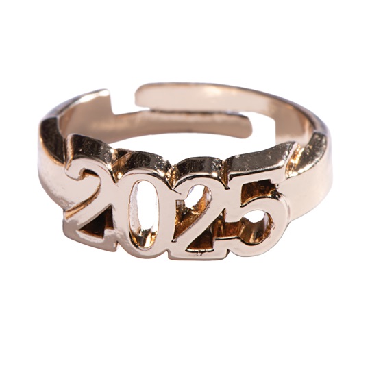 2024 Gold Tone Ring Alphabet U