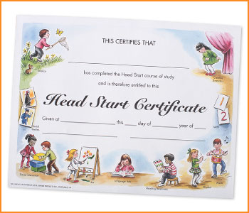Head Start Certificates