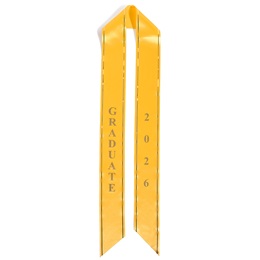 Gold 52 in. 2026 Graduate Sash