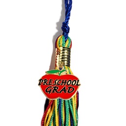 Tassel With Apple Preschool Grad Charm