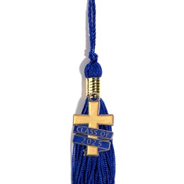 Graduation Tassel with "Class of"/Cross Charm