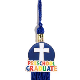 Graduation Tassel with Preschool Graduate/Cross Charm