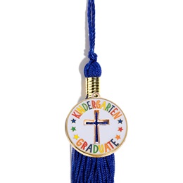 Graduation Tassel With Kindergarten Graduate Cross Charm