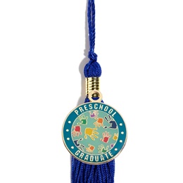 Graduation Tassel With Preschool Graduate Handprints Charm