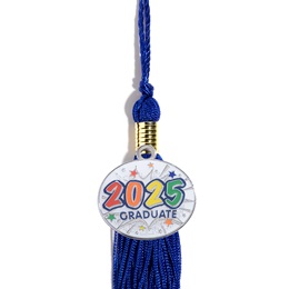 Graduation Tassel With 2025 Graduate Starburst Charm