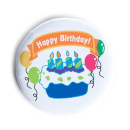 Happy Birthday Button - Cupcake