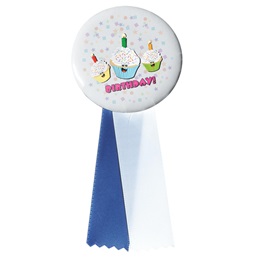 Ribbon Button - Birthday