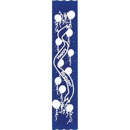 Happy Birthday Blue White Award Ribbon