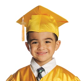 Shiny Gold Graduation Cap and Tassel Set