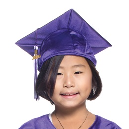 Shiny Purple Graduation Cap and Tassel Set