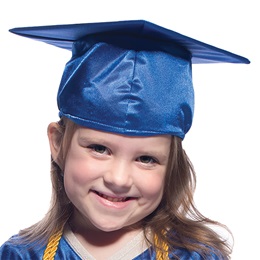 Shiny Blue Graduation Cap