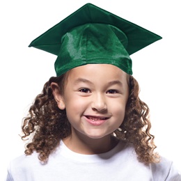 Shiny Dark Green Graduation Cap