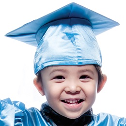 Shiny Light Blue Graduation Cap