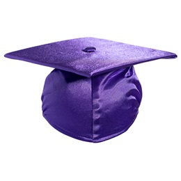 Shiny Purple Graduation Cap