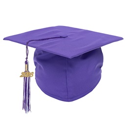 Purple EZ Matte Graduation Cap and Tassel Set