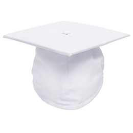 White EZ Matte Graduation Cap