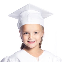 White EZ Matte Graduation Cap