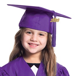 Premium Matte Purple Graduation Cap and Tassel Set