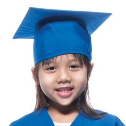 Matte Blue Graduation Cap