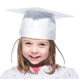 Matte White Graduation Cap