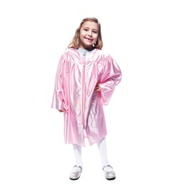 Shiny Pink Graduation Gown