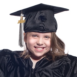 Shiny Black Graduation Cap and Tassel Set