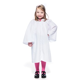 Premium Matte White Graduation Gown