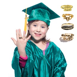 Shiny Graduation Ring Set