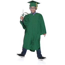 Dark Green EZ Matte Graduation Gown, Cap, and Tassel Set