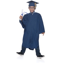 Navy EZ Matte Graduation Gown, Cap, and Tassel Set