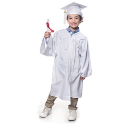 White EZ Matte Graduation Gown, Cap, and Tassel Set