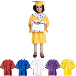 Matte Graduation Set With Handprints Hood and Diploma