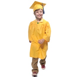 Premium Matte Gold Grad Set With Gown, Cap, and Tassel