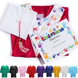 Shiny Graduation Set With Handprints Diploma