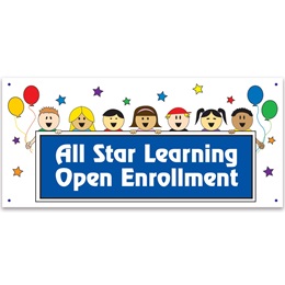 Customizable Paper Banner - Kids With Sign