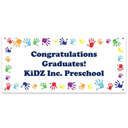 Customizable Paper Banner - Handprints