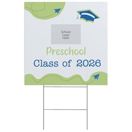 Custom Yard Sign - Preschool Class of../Airplanes