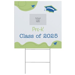 Custom Yard Sign - Pre-K Class of../Airplanes