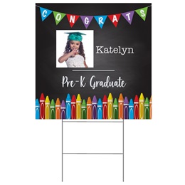 Custom Yard Sign - Pre-K Graduate Crayons