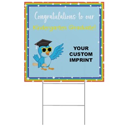 Custom Yard Sign - Kindergarten Graduate Owl