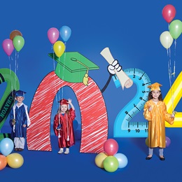 Grad Year Numbers and Balloons Kit