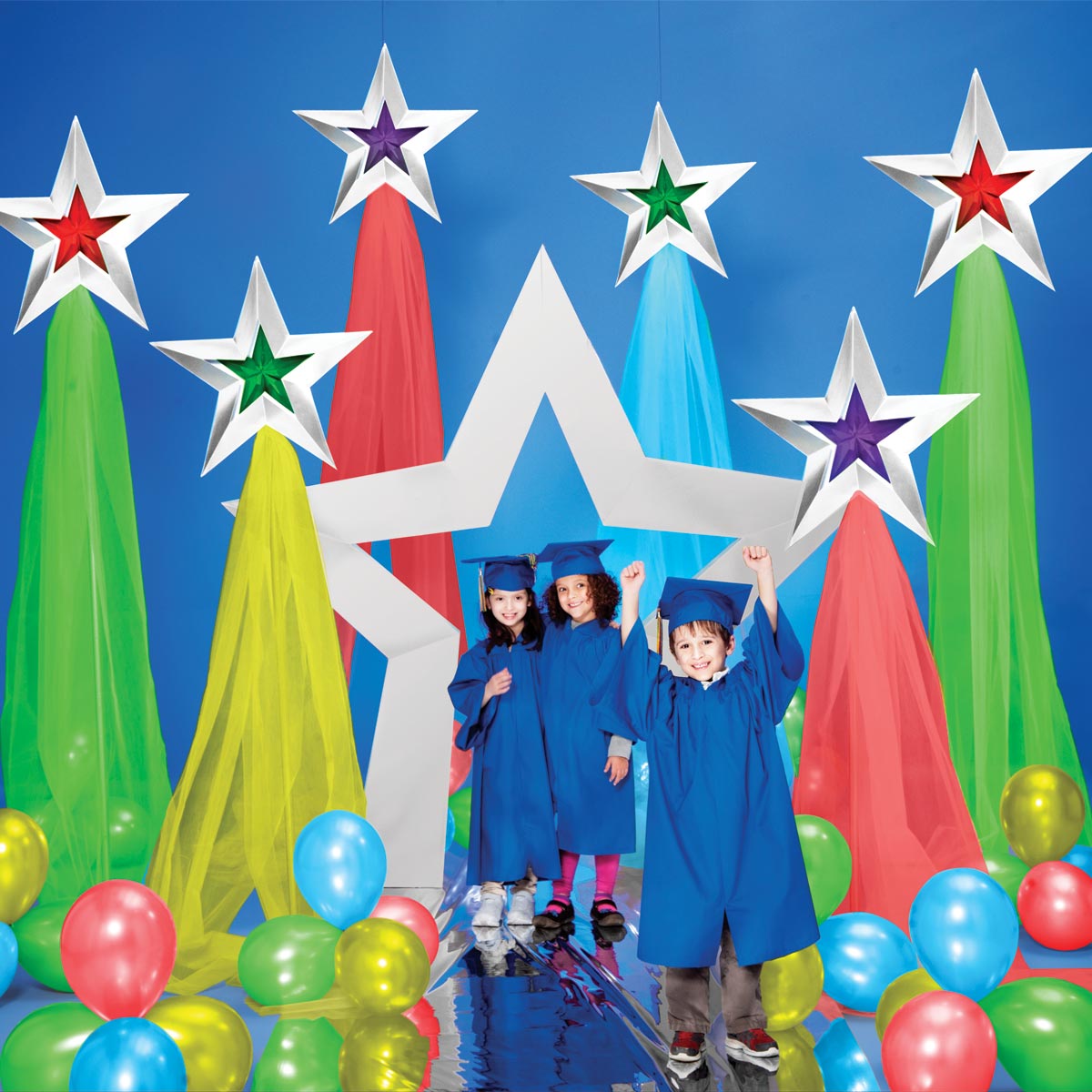 Primary Color Shining Stars Prop Set Alphabet U