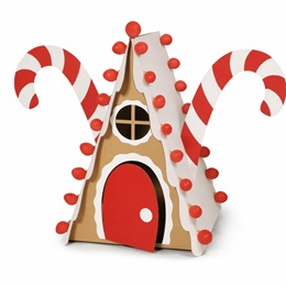 50 in. x 6 ft. 2 in. Holiday Gingerbread House Prop Kit