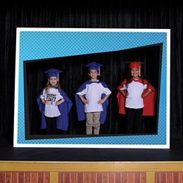 Superhero Frame Graduation Photo Prop Kit
