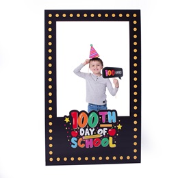 100th Day of School Black Photo Booth Complete Prop Set