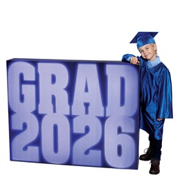 36 in. x 46 in. Grad Year Light Up Block Prop Kit